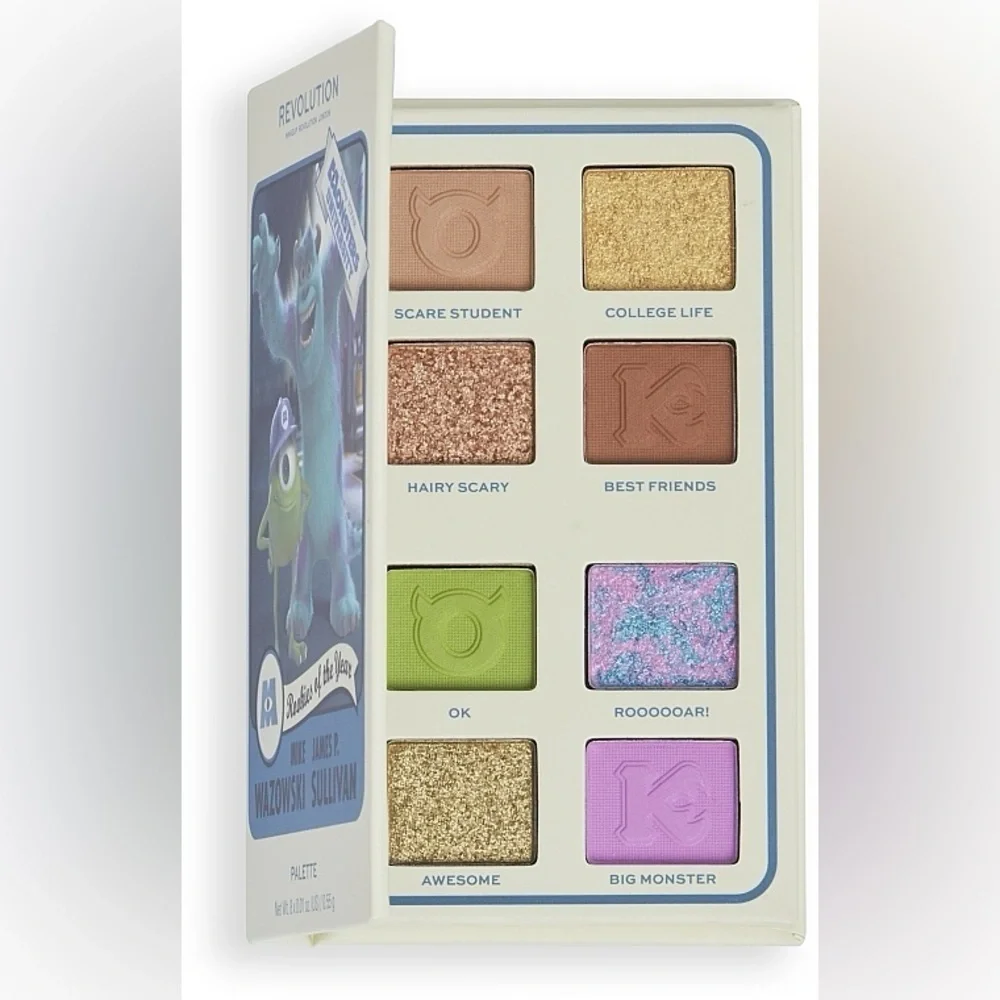 Makeup Revolution X Monsters University Card Eyeshadow Palette Mike&Sulley Scare
